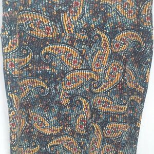 Women's LuLaRoe Cassie Skirt Size 2XL Colorful Paisley Design‎ Straight Pencil